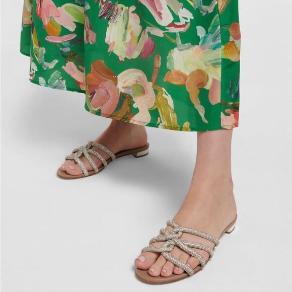 Aquazzura Moondust Crystal-Embellished Sandals size 35.5 - Picture 2 of 16